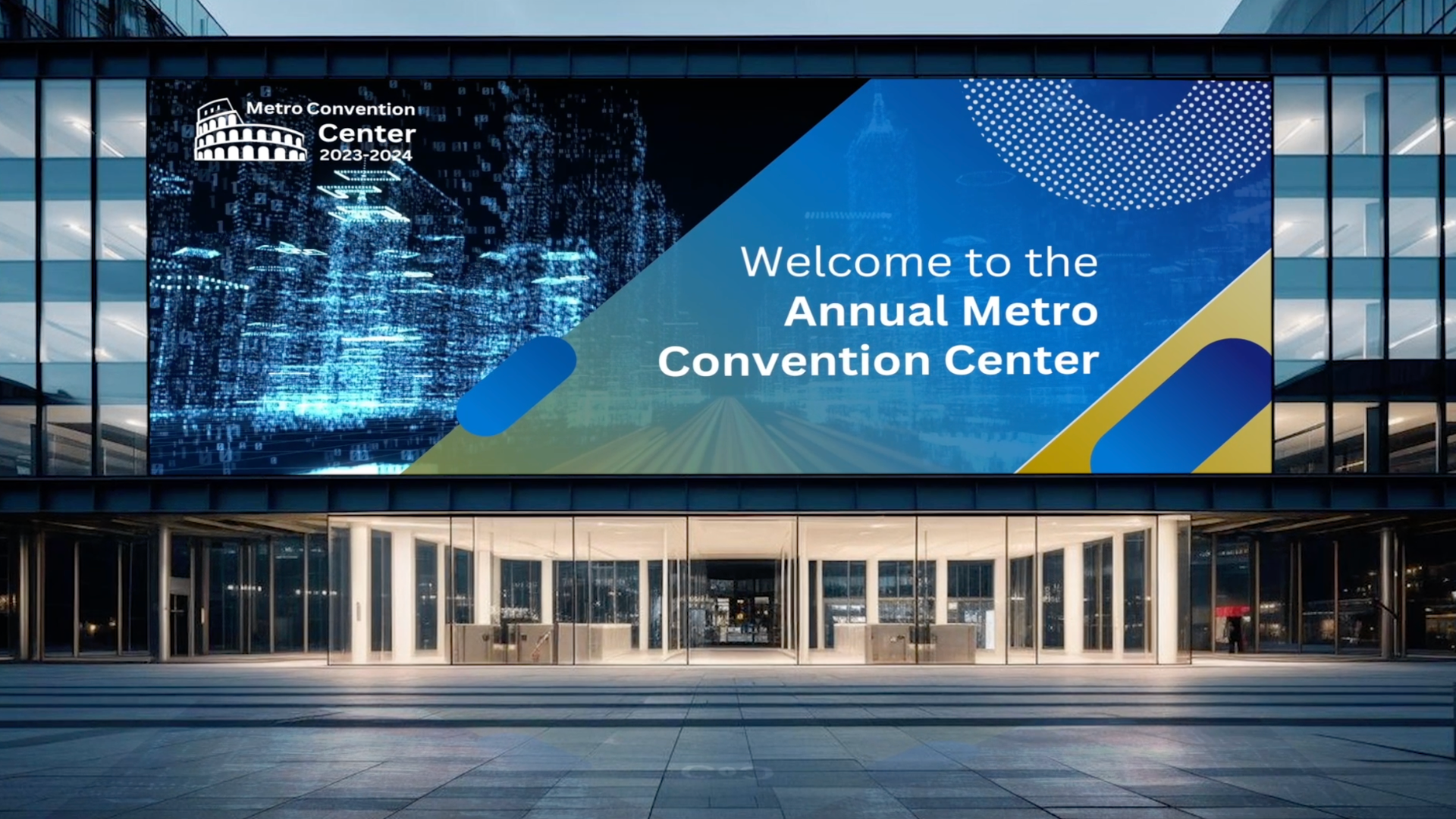 Convention center digital signage