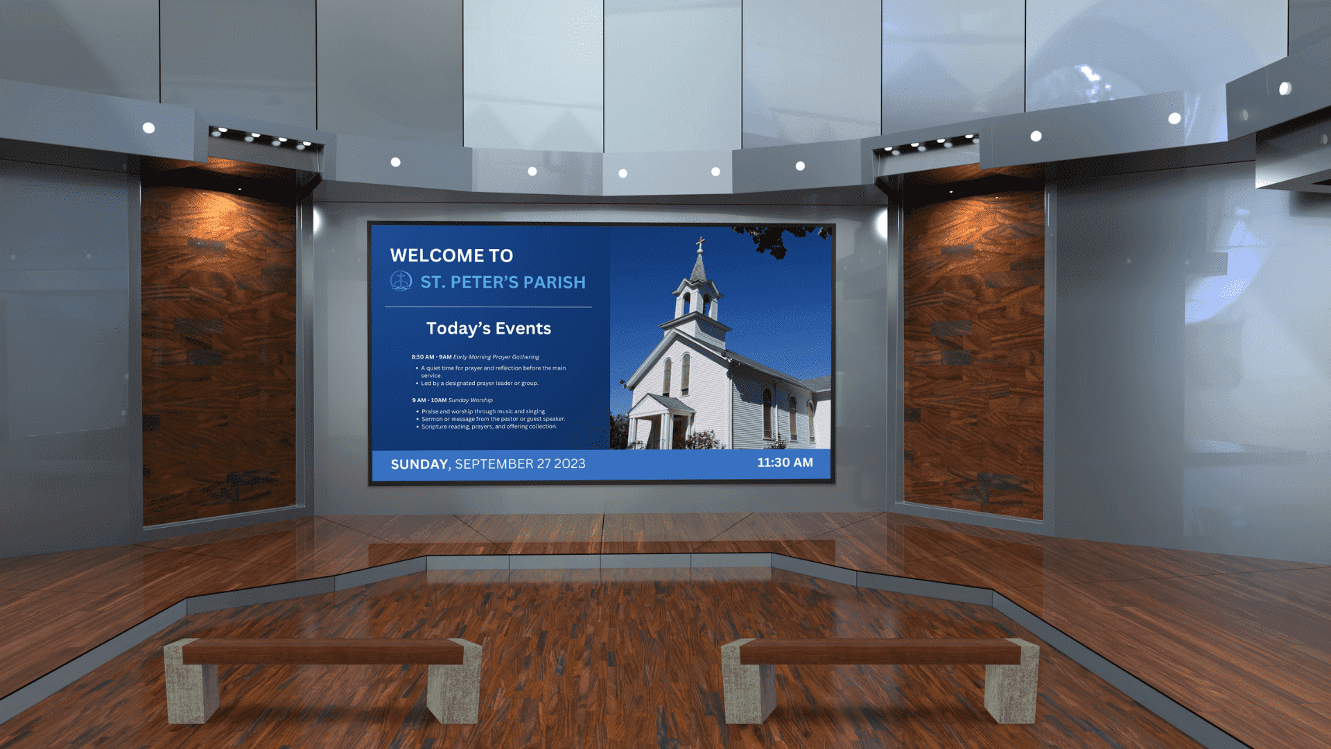 Digital signage for places of worship