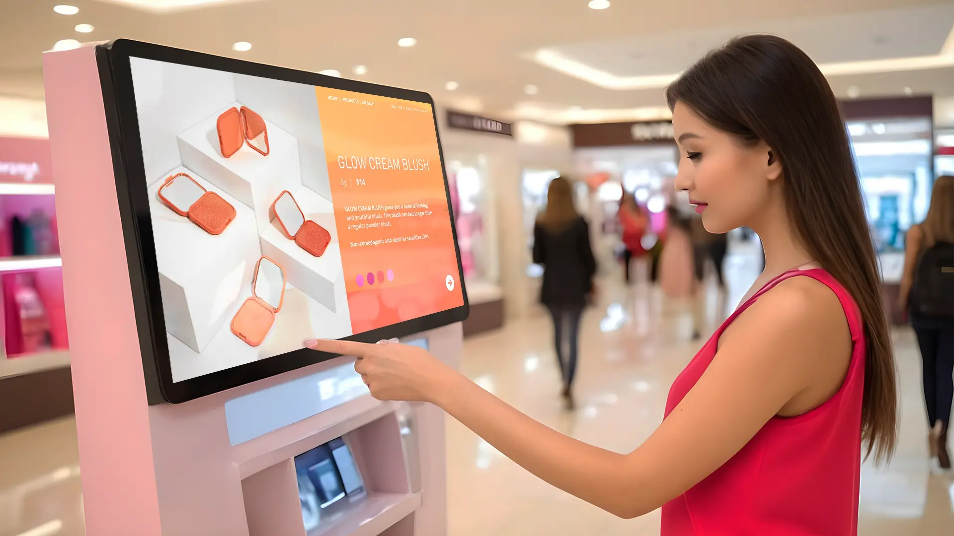 Interactive kiosks in beauty stores