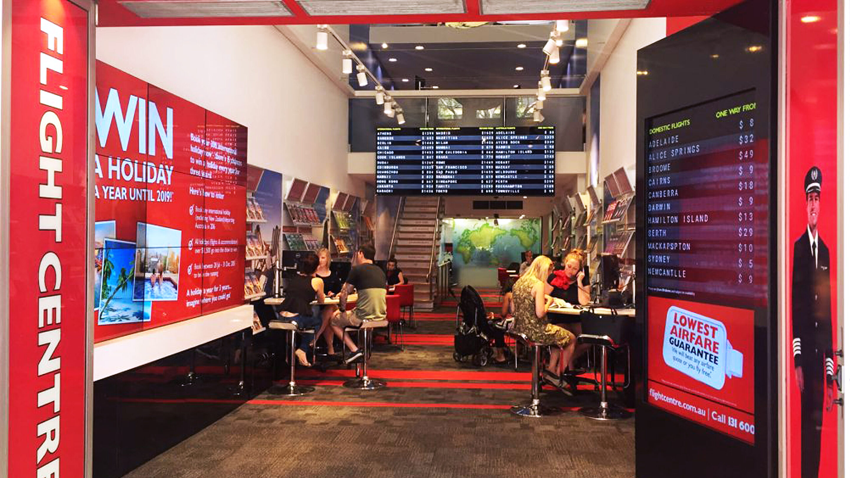 Flight Centre Travel Group Sees Measurable Results Switching to Digital Signage in Retail Stores